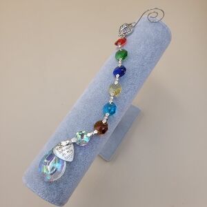 Memorial Crystal Teardrop Prism Rainbow Maker Chakra Suncatcher Car Mirror Decor